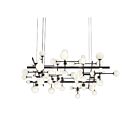 Sonneman 2068.25 31 Lights Satin Black 3W Nebula Square Pendant