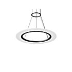 Sonneman 2071.25 1 Light Satin Black 12W Arctic Rings LED Ring Pendant