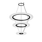 Sonneman 2075.25 3 Lights Satin Black 22W Arctic Rings LED Ring Pendant