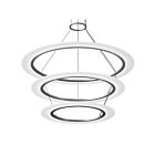 Sonneman 2076.16 3 Lights Bright Satin Aluminum 50W Arctic Rings LED Ring Pendant