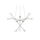 Sonneman 2082.13W 12 Lights Satin Nickel 30W Proton Alpha Pendant