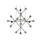 Sonneman 2084.37K 18 Lights Polished Black Nickel 48W Proton Beta Pendant