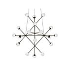 Sonneman 2084.37W 18 Lights Polished Black Nickel 48W Proton Beta Pendant