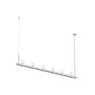 Sonneman 20QWL08B 6 Lights Satin White 27W Intervals Linear Beam Pendant