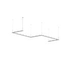 Sonneman 20QWZ46B 21 Lights Satin White 96W Intervals Linear Beam Pendant