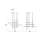 Sonneman 2106.14 1-Light 73W Brass Finish LED Chandelier