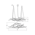 Sonneman 2155.13C-27 25-Lights 50W Satin Nickel LED Chandelier