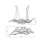Sonneman 2158.13C-27 44-Lights 92W Satin Nickel LED Chandelier