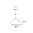 Sonneman 2752.25-E 1 Light Satin Black 75W Koma Meiji Pendant