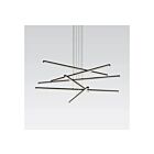 Sonneman 2766.25 6 Lights Satin Black 84W Stix LED Pendant