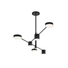Sonneman 2883.25 6 Lights Satin Black 16W Counterpoint LED Pendant