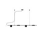 Sonneman 2884.25 4 Lights Satin Black 15W Counterpoint LED Pendant