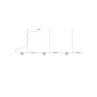 Sonneman 2886.16 6 Lights Bright Satin Aluminum 16W Counterpoint LED Pendant