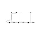 Sonneman 2886.25 6 Lights Satin Black 16W Counterpoint LED Pendant