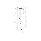 Sonneman 2893.25 9 Lights Satin Black 41W Ballet LED Pendant