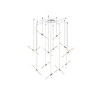 Sonneman 2895.16 13 Lights Bright Satin Aluminum 55W Ballet LED Pendant