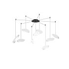 Sonneman 2905.25W 9 Lights Satin White Shade 38W Papillons LED Pendant