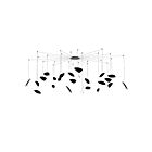 Sonneman 2909.25K 24 Lights Satin Black Shade 100W Papillons LED Pendant