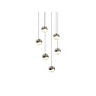 Sonneman 2915.13-SML 6 Lights Satin Nickel 18W Grapes LED Pendant