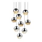 Sonneman 2916.01-LRG 9 Lights Polished Chrome 50W Grapes LED Pendant