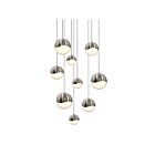 Sonneman 2916.13-AST 9 Lights Satin Nickel 38W Grapes LED Pendant