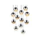 Sonneman 2917.01-LRG 12 Lights Polished Chrome 66W Grapes LED Pendant