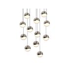 Sonneman 2917.13-MED 12 Lights Satin Nickel 48W Grapes LED Pendant