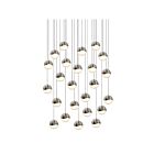 Sonneman 2918.13-MED 24 Lights Satin Nickel 96W Grapes LED Pendant