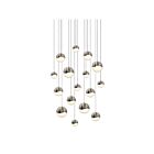 Sonneman 2923.13-AST 16 Lights Satin Nickel 64W Grapes LED Pendant