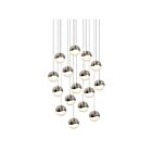 Sonneman 2923.13-LRG 16 Lights Satin Nickel 88W Grapes LED Pendant