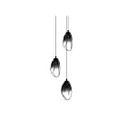 Sonneman 2971.25K 3 Lights Satin Black 4W Liquid LED Pendant