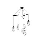 Sonneman 2976.25C 6 Lights Satin Black 4W Liquid LED Pendant