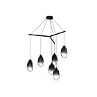 Sonneman 2976.25K 6 Lights Satin Black 4W Liquid LED Pendant