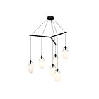 Sonneman 2976.25W 6 Lights Satin Black 4W Liquid LED Pendant