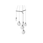 Sonneman 2996.25C 6 Lights Satin Black 4W Cantina LED Pendant