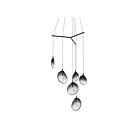 Sonneman 2996.25K 6 Lights Satin Black 4W Cantina LED Pendant