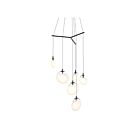 Sonneman 2996.25W 6 Lights Satin Black 4W Cantina LED Pendant