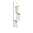 Sonneman 3092.14 3-Lights 45W Brass Finish LED Chandelier