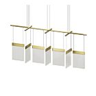 Sonneman 3096.14 7-Lights 99W Brass Finish LED Chandelier