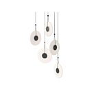Sonneman 3115.25E 5 Lights Satin Black 50W Meclisse LED Pendant