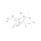 Sonneman 3287.03 17 Lights Satin White 17W Vines Semi-Flush Mount