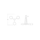 Sonneman 3612.14 6-Lights 28W Brass Finish LED Chandelier