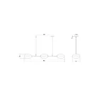 Sonneman 3613.25 6-Lights 28W Satin Black LED Chandelier