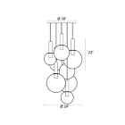 Sonneman 3768.38 8-Lights 60W Satin Brass Chandelier
