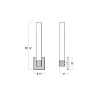 Sonneman 3960.51 14W Black Brass LED Wall Sconce