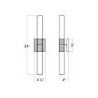 Sonneman 3962.51 38W Black Brass LED Wall Sconce