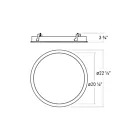 Sonneman 3998.03 40W Satin White LED Flush Mount