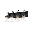 Sonneman 4289.25 4 Lights Satin Black 60W Chelsea Bath Bar