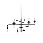 Sonneman 4546.25 6 Lights Satin Black 60W Atelier Pendant