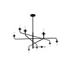 Sonneman 4548.25 8 Lights Satin Black 60W Atelier Pendant